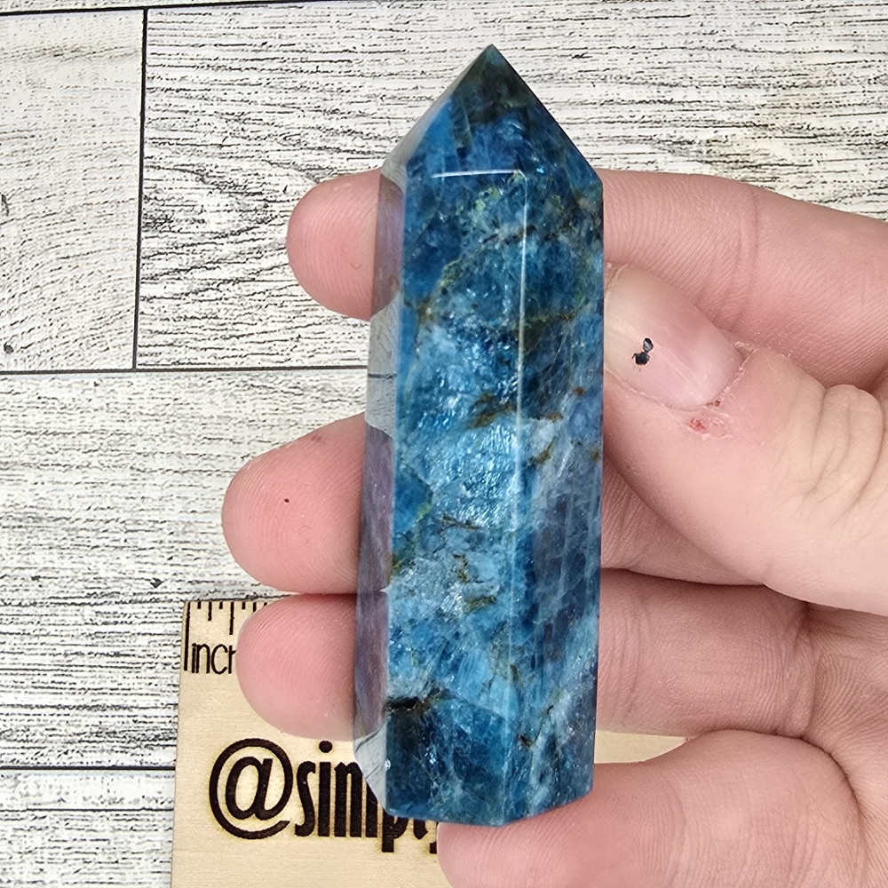 Blue Apatite Crystal Tower